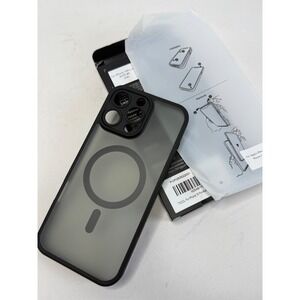 iPhone 16 Pro Max Case MagSafe Matte Black Shockproof